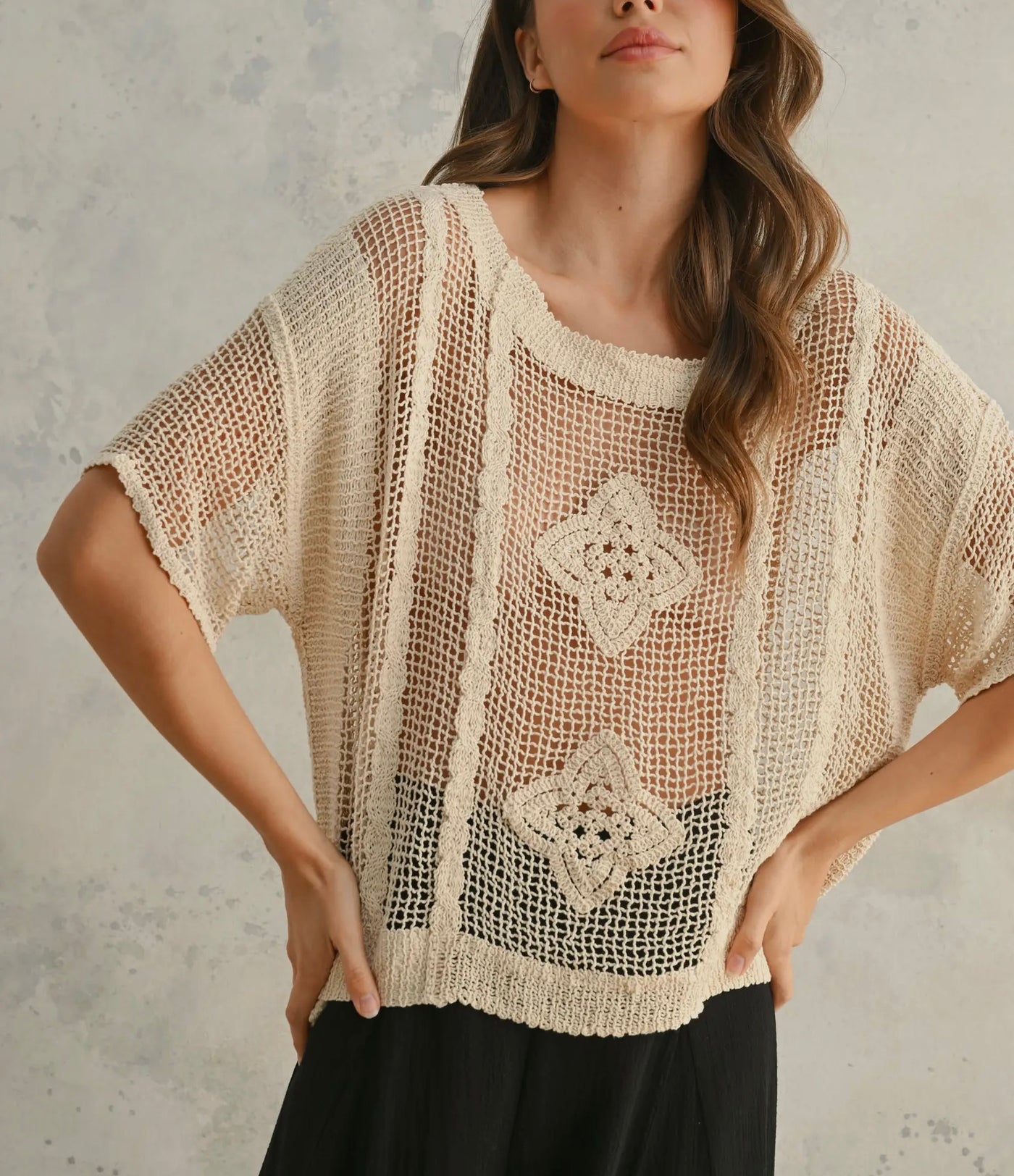 Crochet Knitted Top