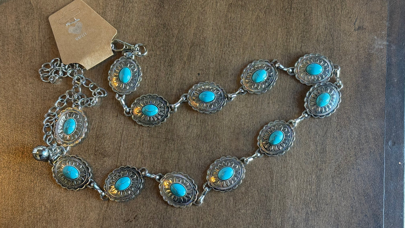 Turquoise Concho Belt