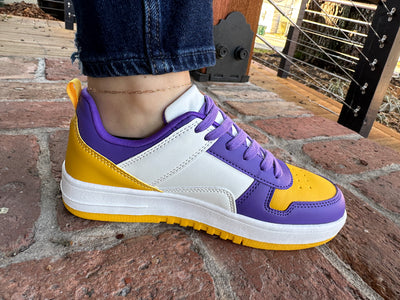 Purple/Gold Tennis Shoes