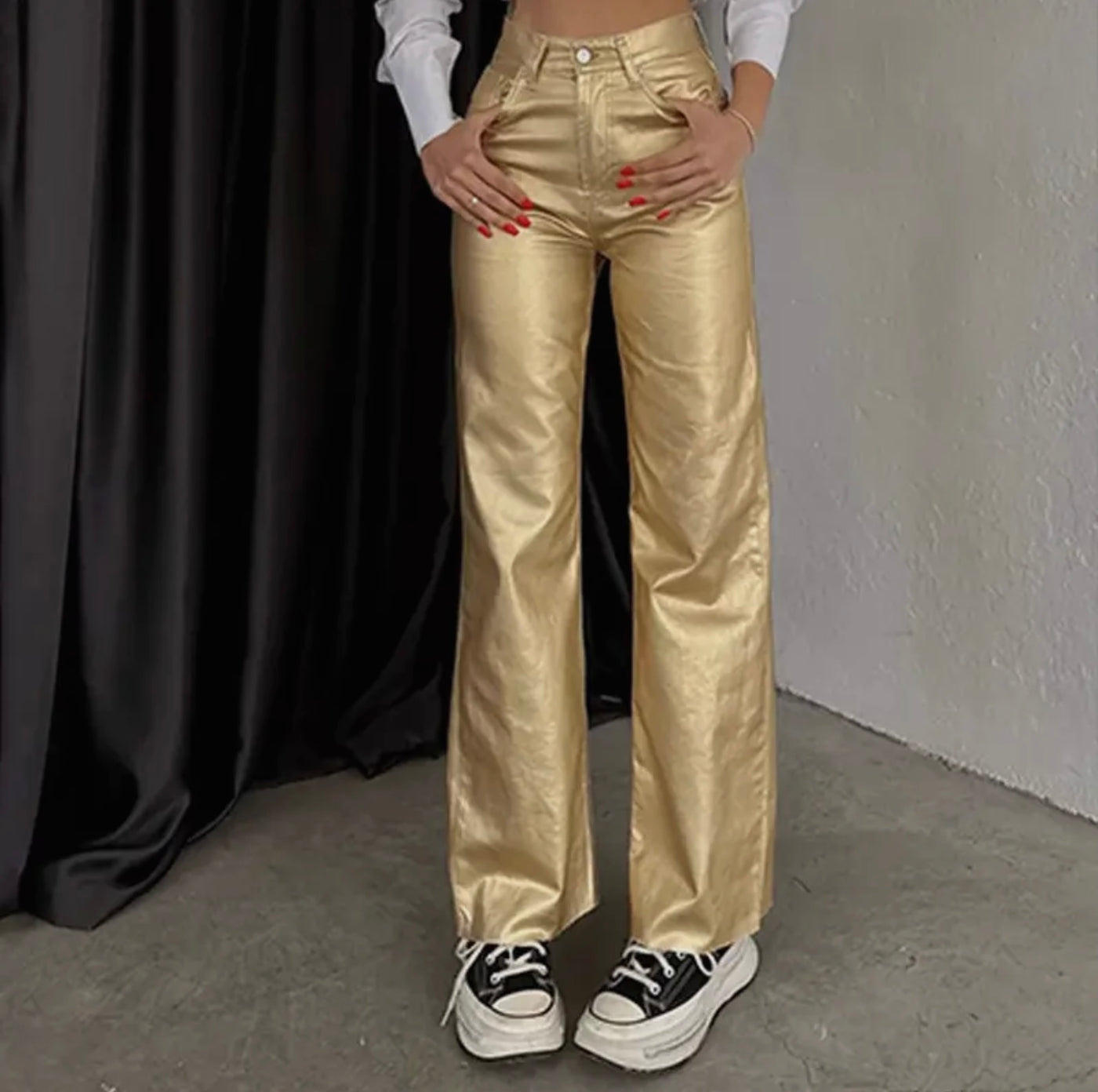 Gold Metallic Pants