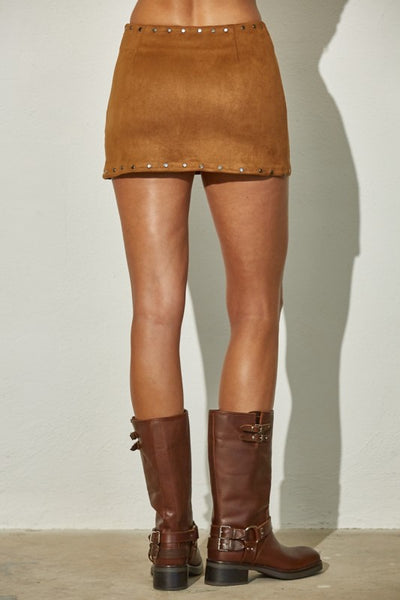 Suede Mini Skirt