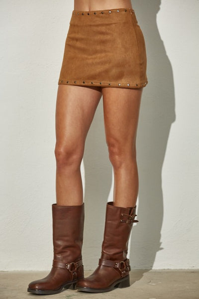 Suede Mini Skirt