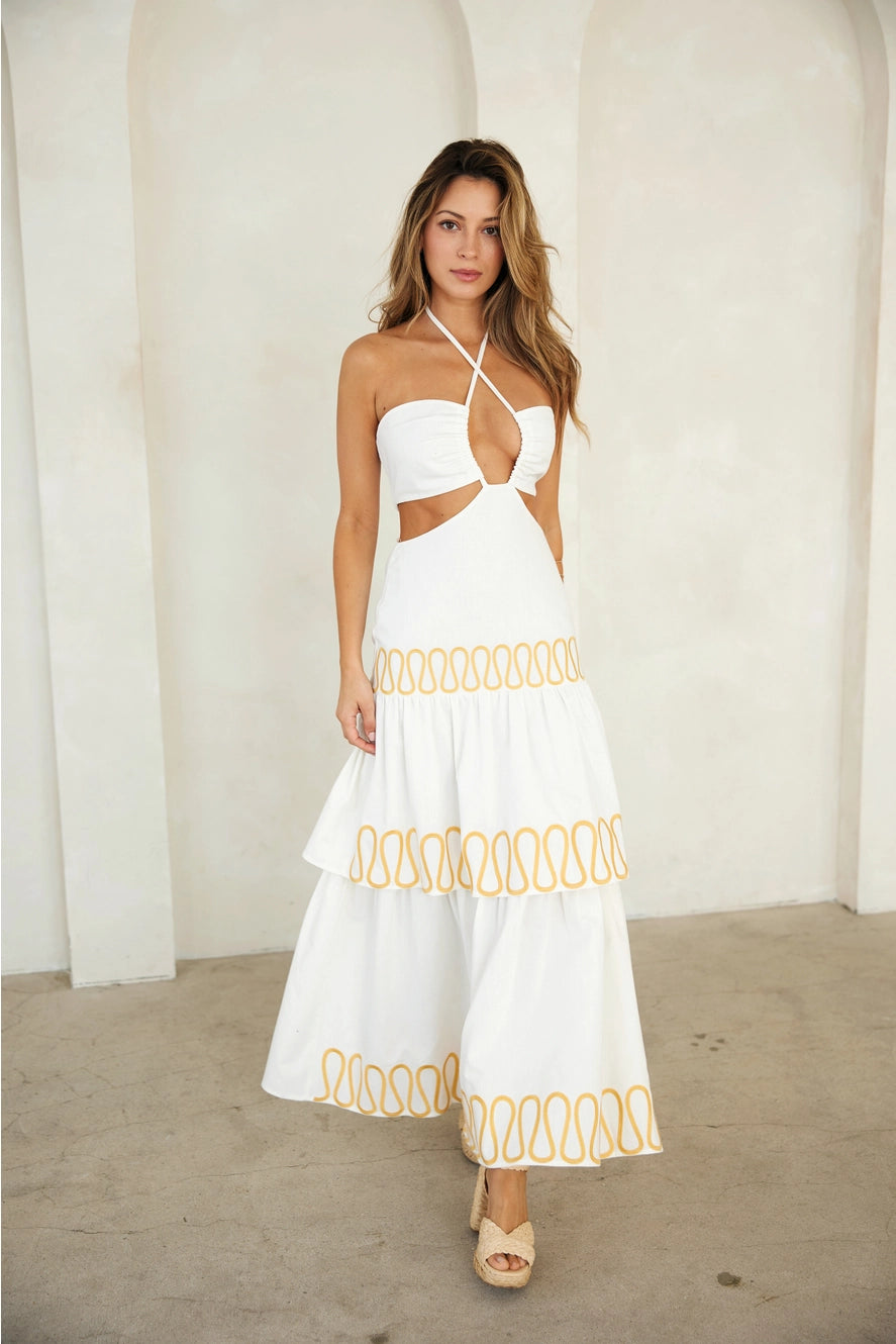 Cutout Halter Maxi