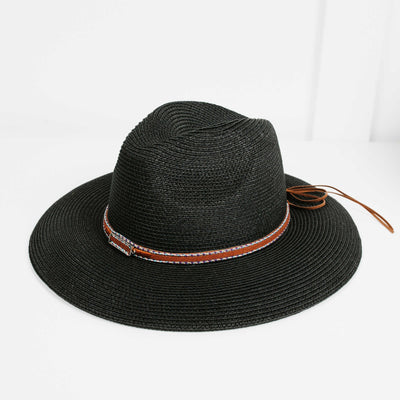 June Packable Sun Hat- Black
